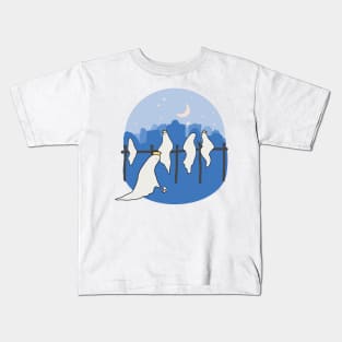 Ghosts at a cemetery in the night Kids T-Shirt